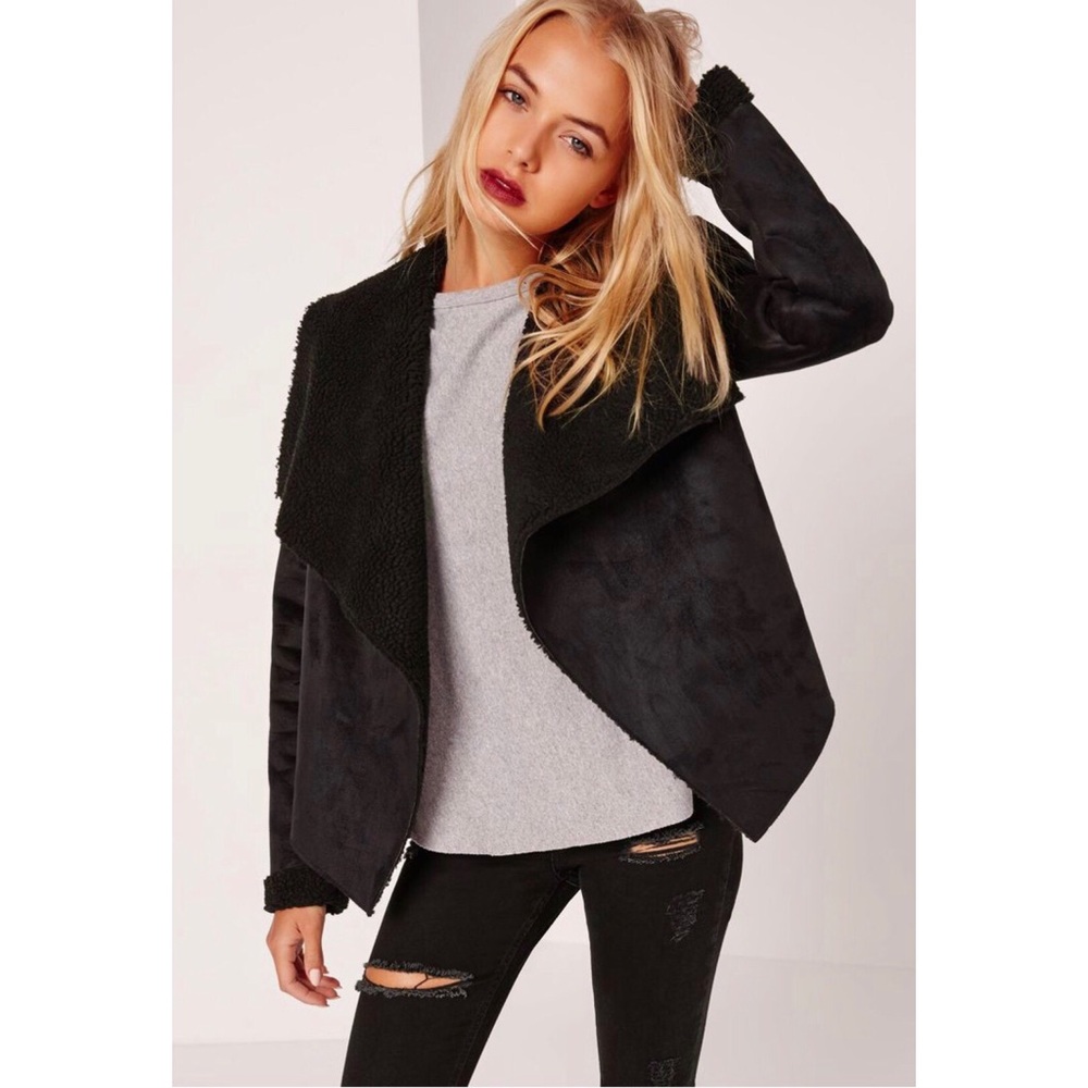LF DYLAN SHEARLING LAPEL COLLAR JACKET